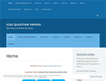 Tablet Screenshot of icsequestionpapers.com